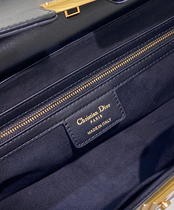 Christian Dior Parisienne Bag Leather Black